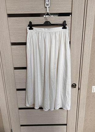 Молочна міді спідниця з щільного сатину, l