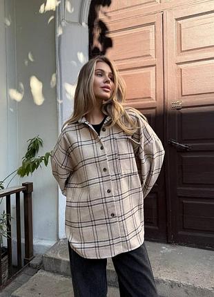 Сорочка oversize в клітинку байка