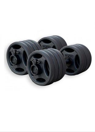 Гантелі олімпійські rn-sport 2 шт по 46 кг металеві