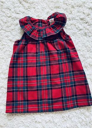 Сукня для дівчинки в клітинку,різдвяна сукня