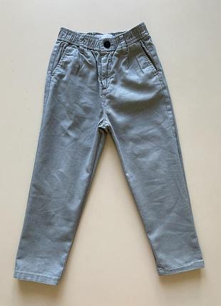 Штани лляні zara брюки з льоном бавовняні штани для хлопчика 116 110 штани в школу