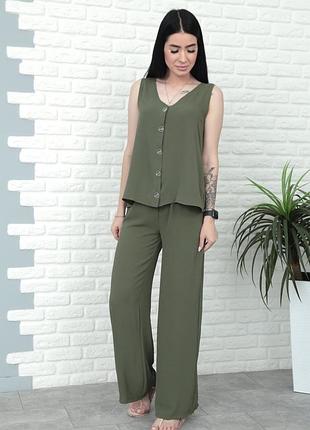 Летний костюм с брюками палаццо