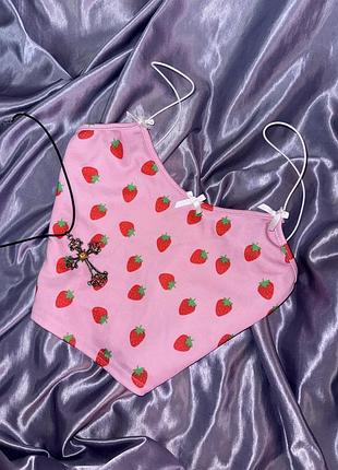 Coquette y2k топ з полуничками