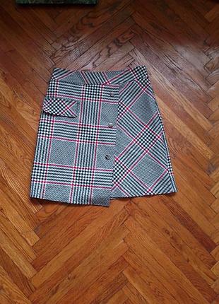 Крутая юбочка на подкладке стрейч коттон, имитация запаха, пуговицы в идеальном состоянии от silena