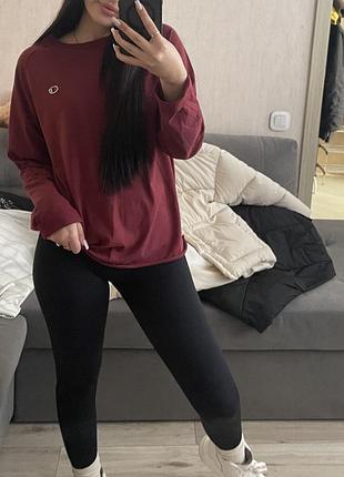 Кофта лонгслив champion, бордовий лонг, свитшот champion