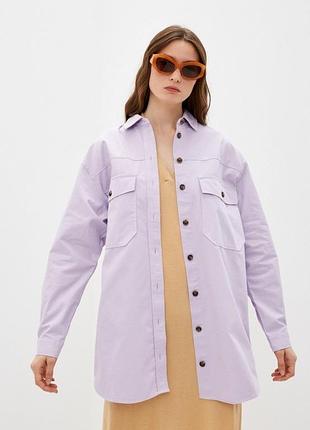 Сорочка довга оверсайз рубашка овер длинная сорочка вільного крою подовжена