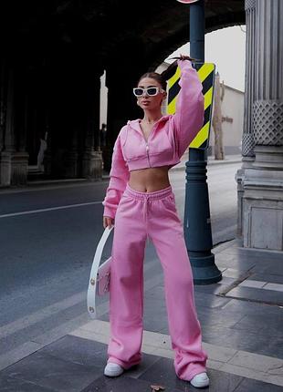 Жіночий спортивний костюм рожевий 💖 стиль + комфорт