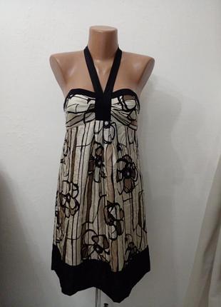 Красивое платье из натурального шелка нюанс