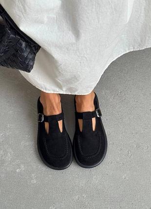 Женские туфли mei de li f6533-1 из натуральной замши