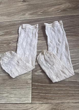 Гольфи білі. гетри до коліна.