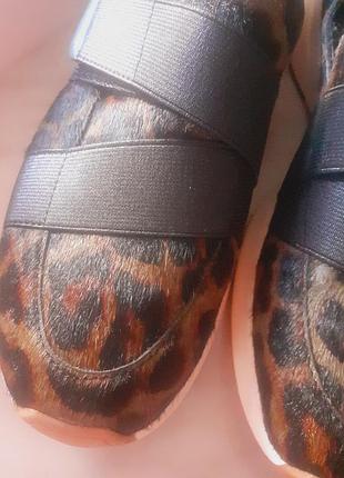 Шикарні  брендові леопардові кросівки туфлі сліпони