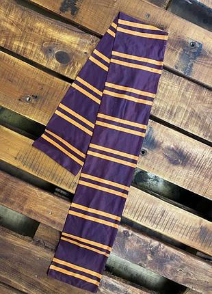 Дитячий смугастий шарф (ідеал оригінал бордово-жовтогарячий)