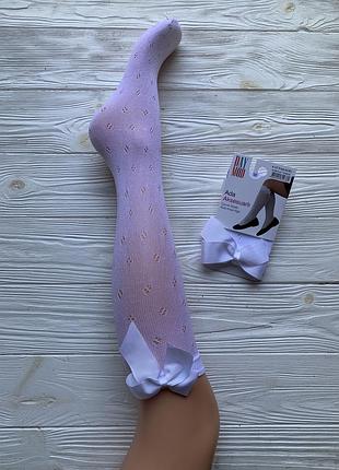 Шкільні білі безрозмірні гольфи 80den 6-12 років