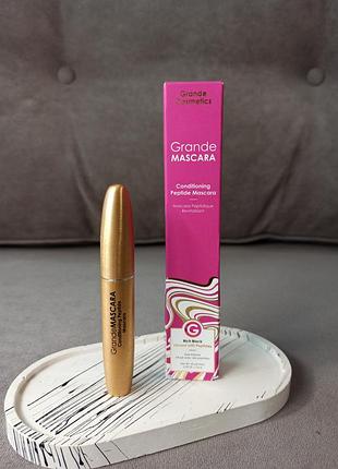 Уходная тушь с пептидами grande cosmetics grandemascara conditioning peptide mascara in black, 5.6 г