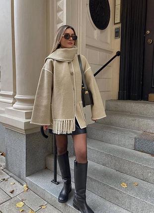 Жіноче коротке пальто на осінь, чорний плащ, куртка оверсайз