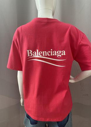 Яркая футболка баленсиага с логотипом на спине, новая