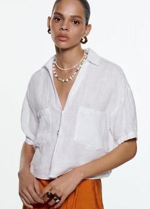 Сорочка льон від zara