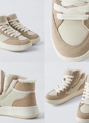 Утеплені кросівки хайтопи zara 32 розмір