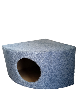 Кутовий будиночок, кігтеточка для собак, котів, блакитна