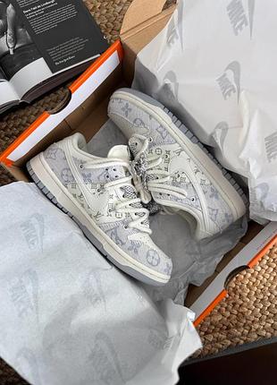 Кросівки nike sb x louis vuitton white grey