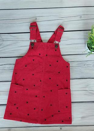 Вилветовый сарафан мини маус 3-4р.