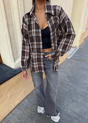 Трендова сорочка в клітинку🤎