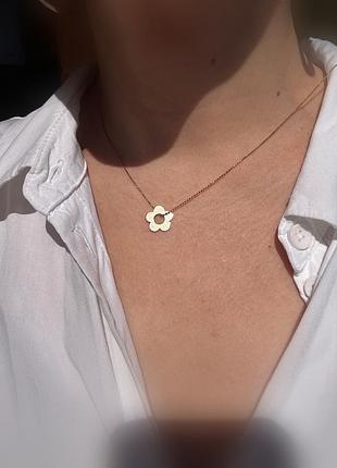 Ns.jem🌸 підвіс-шарм квіточка золото 585 жовте золото червоне золото