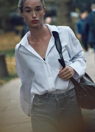 Сорочка-оксфорд із бавовною zara