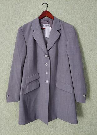 Жіночий подовжений піджак з вовною жакет блейзер із тонкої шерсті