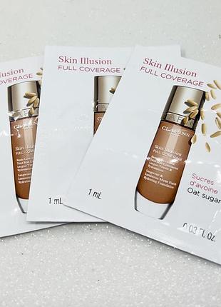 Оригінал пробник clarins skin illusion hydrating foundation тональний крем 110n