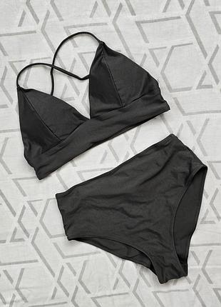 Купальник раздельный, цвет хаки, h&amp;m, eur 42-44, маломерит!