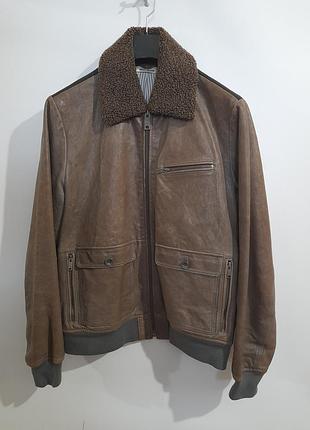 Dkny jeans оригинал мужская кожаная куртка
