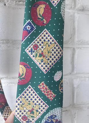 Милый галстук с утками, кроликом и собаками