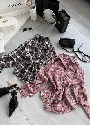Трендова сорочка в клітинку💕