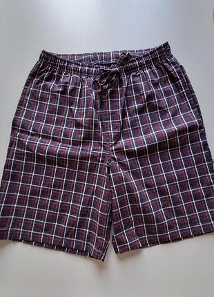 Мужские шорты в клетку хлопковые с карманами
