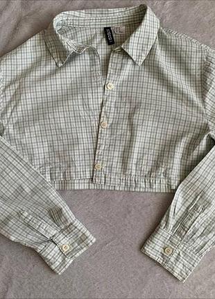 Рубашка кроп в клетку