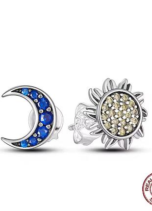 Сережки місяць та сонце планети в стилі pandora сережки астрологія луна сонце