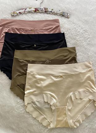Жіночі атласні трусики з високою талією,