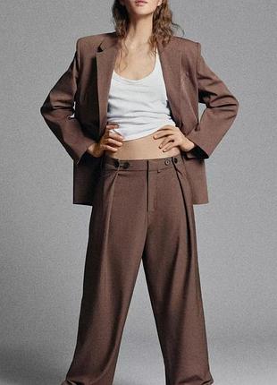 Брюки с поясом трансформером zara xs-s, l-xl