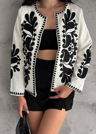 Піджак жакет вишиваний в етно українському стилі