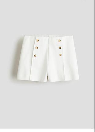 Шорти з джерсі зі складками h&m білі розмір 134