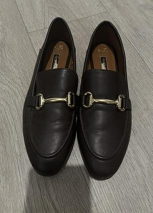 Туфлі лофери шоколадні