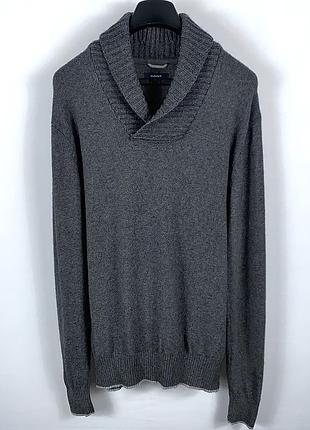 Чоловічий однотонний сірий светр gant розмір xl