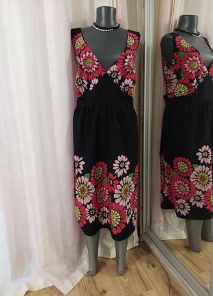 Котонове з пояском плаття 👗