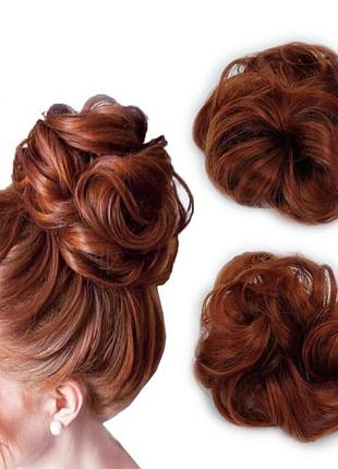 Два пучка рудого волосся для зачіски