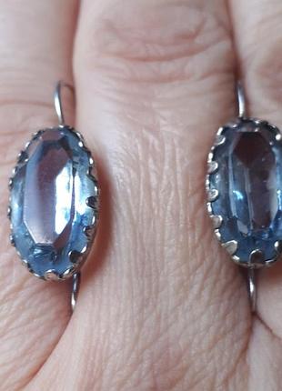 Серьги из серебра 875 пробы винтаж