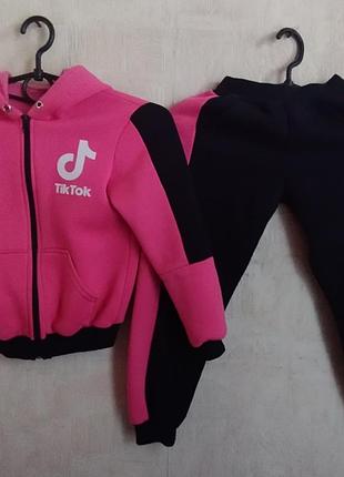 Теплый детский спортивный костюм tik tok 5-6 лет