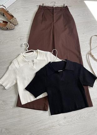 Футболка вкорочена поло