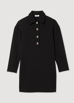 Сукня плаття sandro з обʼємними рукавами чорне fr34 xs-s