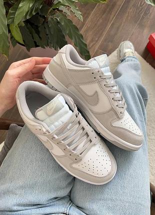 Кроссовки nike sb dunk low grey white 3